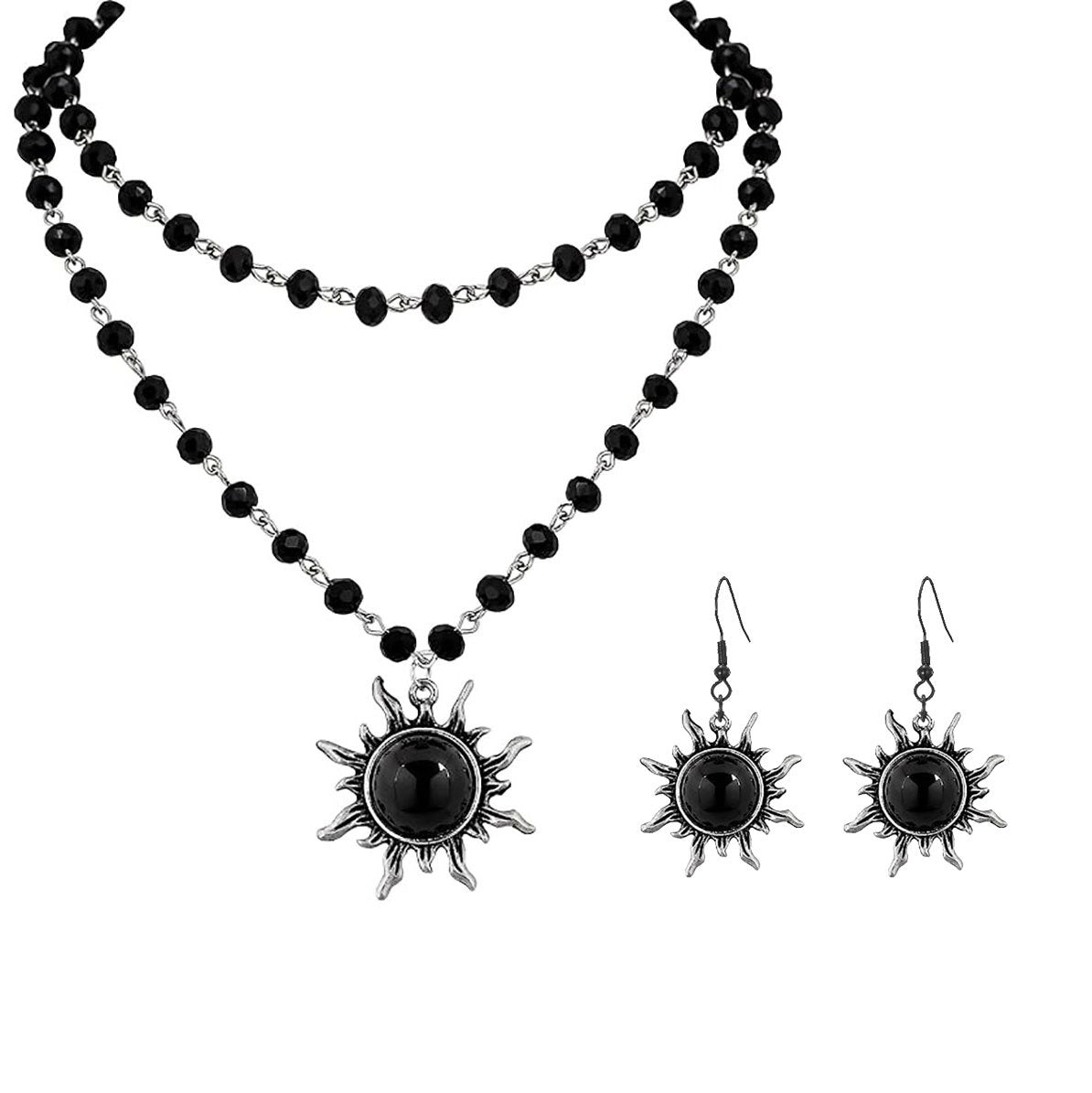 Schichteter Kristall-Mond Schmuckset Brehn
