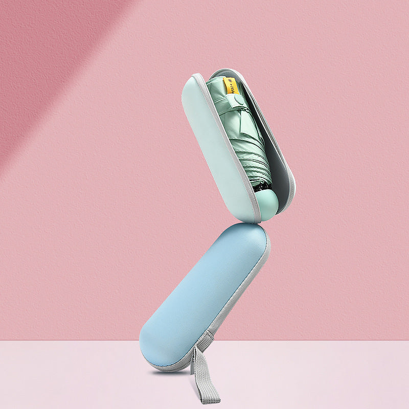 Damen eleganter und kompakter UV-Schutzschirm mit versiegeltem Trageetui Brehn