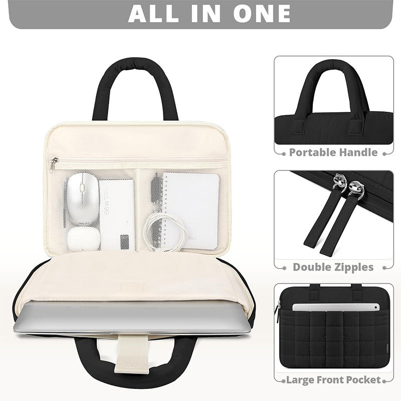 Gepolsterte Laptop-Handtasche mit Vielseitigen Innenfächern Brehn