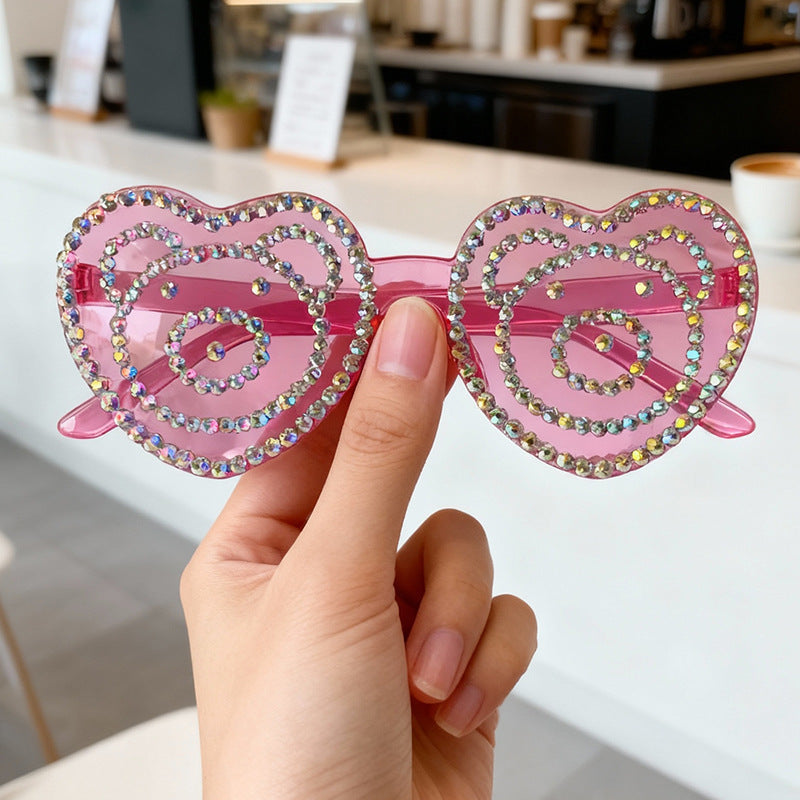 Herzförmige Strass-Sonnenbrille Brehn