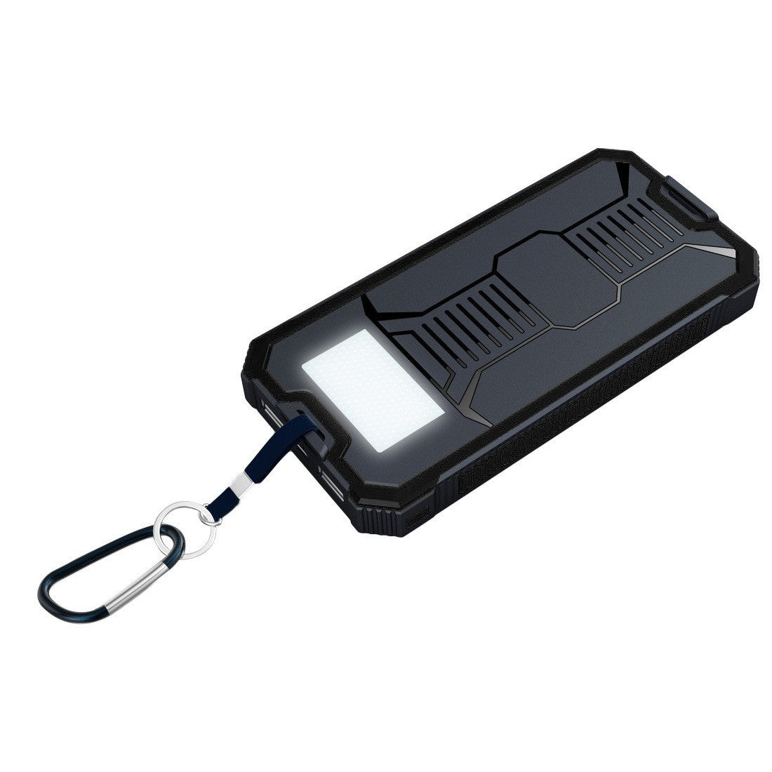 Robuste und Tragbare Solar-Powerbank mit Integrierter Led-Lampe Brehn