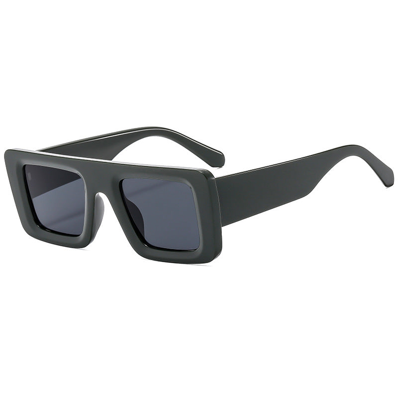 Damen modische Sonnenbrille im futuristischen, eckigen Design Brehn