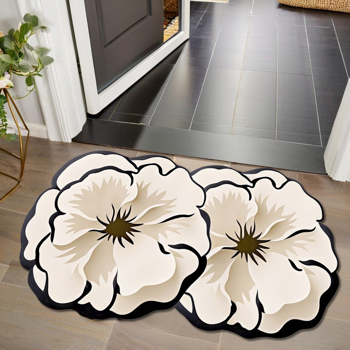 Blumenförmige dekorative Badematte