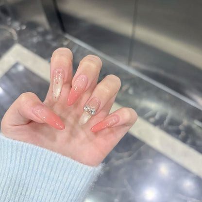 Elegante Stiletto Druck-Nagelkunst