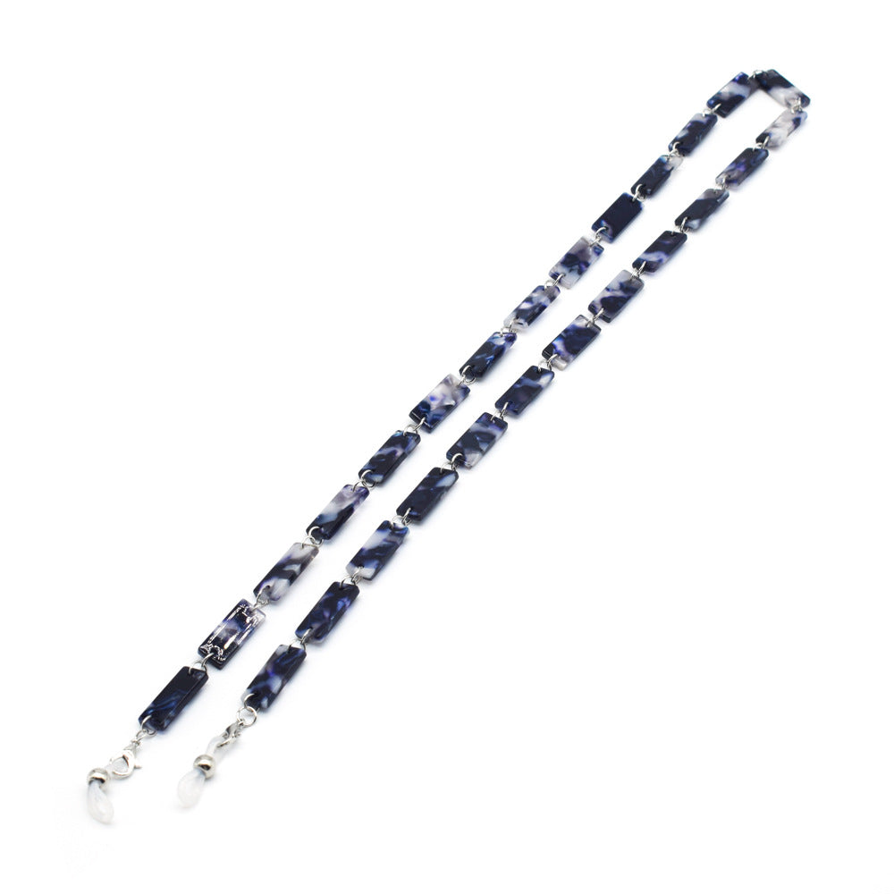 Stylische Schildpatt-Muster Brille Kette Brehn