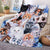 Künstlerische Katzen-Design Fleece-Wurfdecke