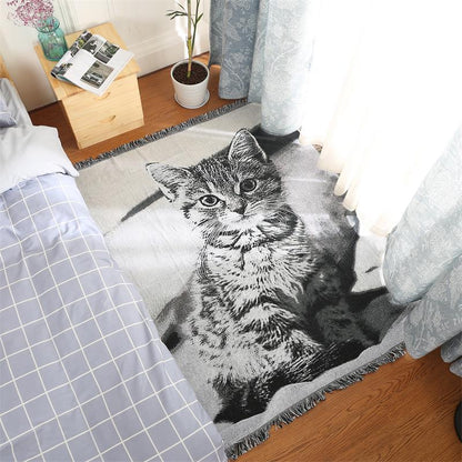 Künstlerische Katzenmuster-Wurfdecke