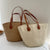 Handgefertigte Strohtasche mit Eleganten Ledergriffen Brehn
