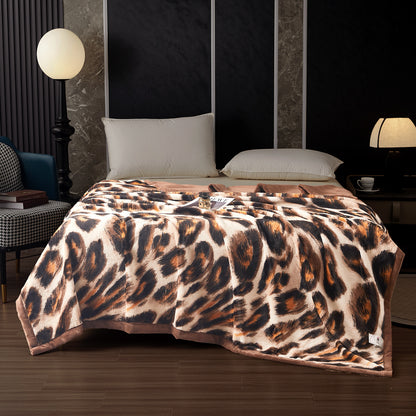 Plüsch-Mikrofaser-Fleece-Wurfdecke mit Silhouette-Blumenmuster