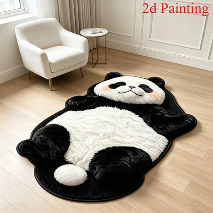 Panda-förmiger Plüsch-Teppich