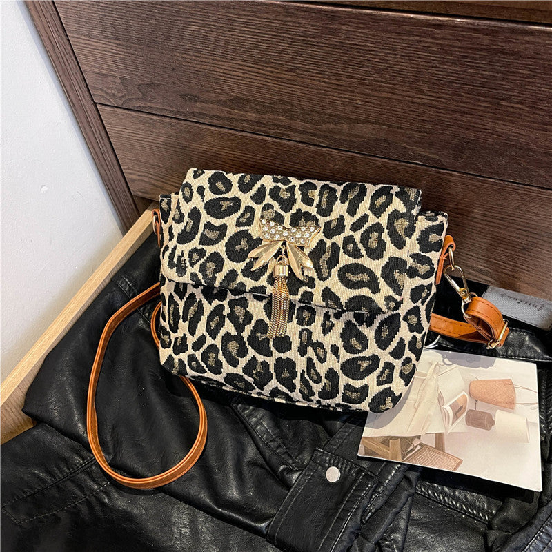 Chic Leopardenmuster Umhängetasche Brehn
