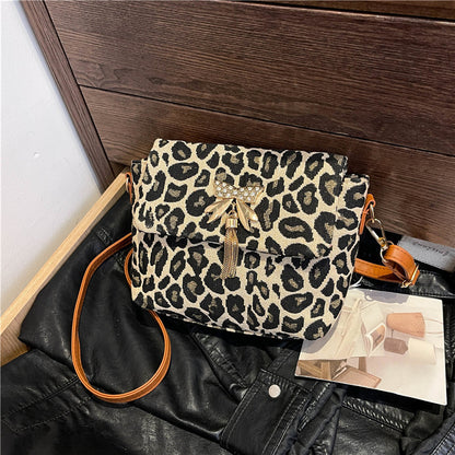 Chic Leopardenmuster Umhängetasche Brehn
