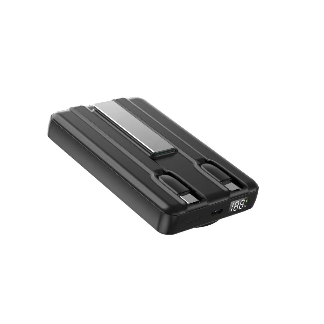 Tragbare Powerbank mit Multifunktionaler Led-Anzeige und Integriertem Kabelmanagement Brehn