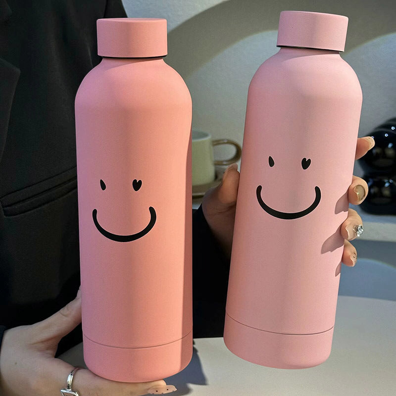 Damen Isolierflasche mit fröhlichem Smileys-Motiv Brehn