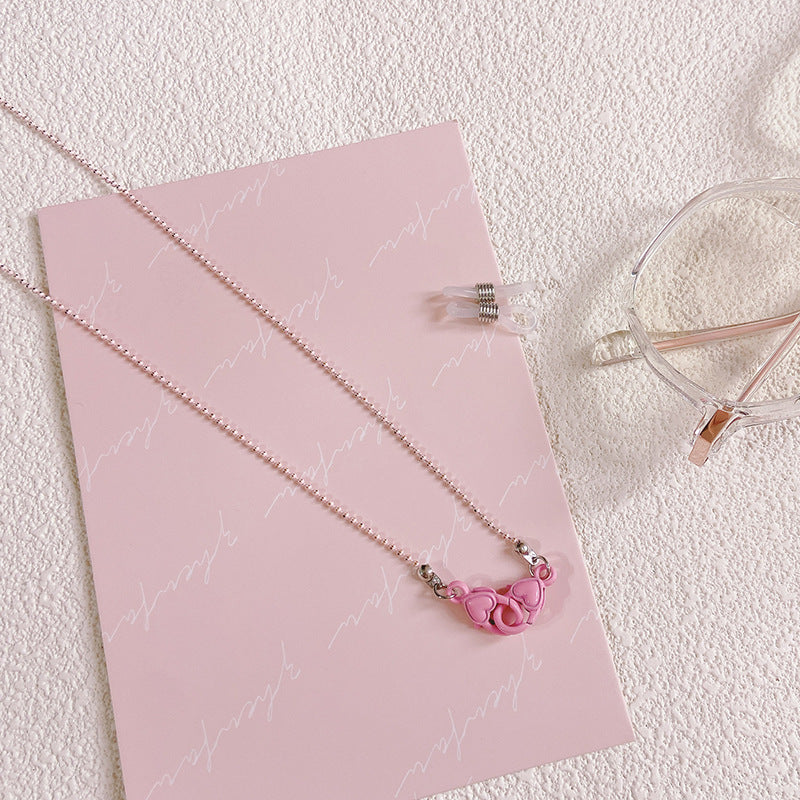 Filigrane Brillenhalterkette mit Herzanhänger Brehn