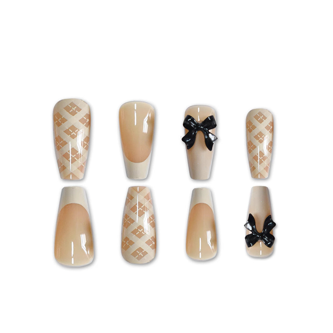 Elegante lange Druck-Nagelkunst Brehn