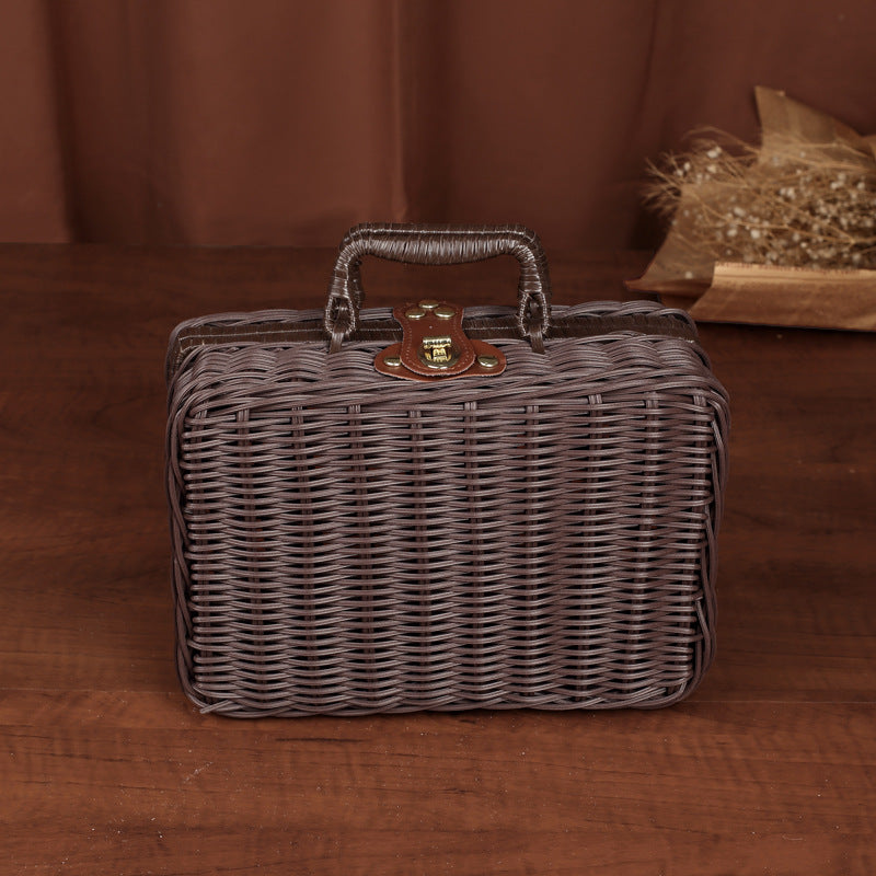 Vintage-inspirierte gewebte Aufbewahrungsbox Brehn
