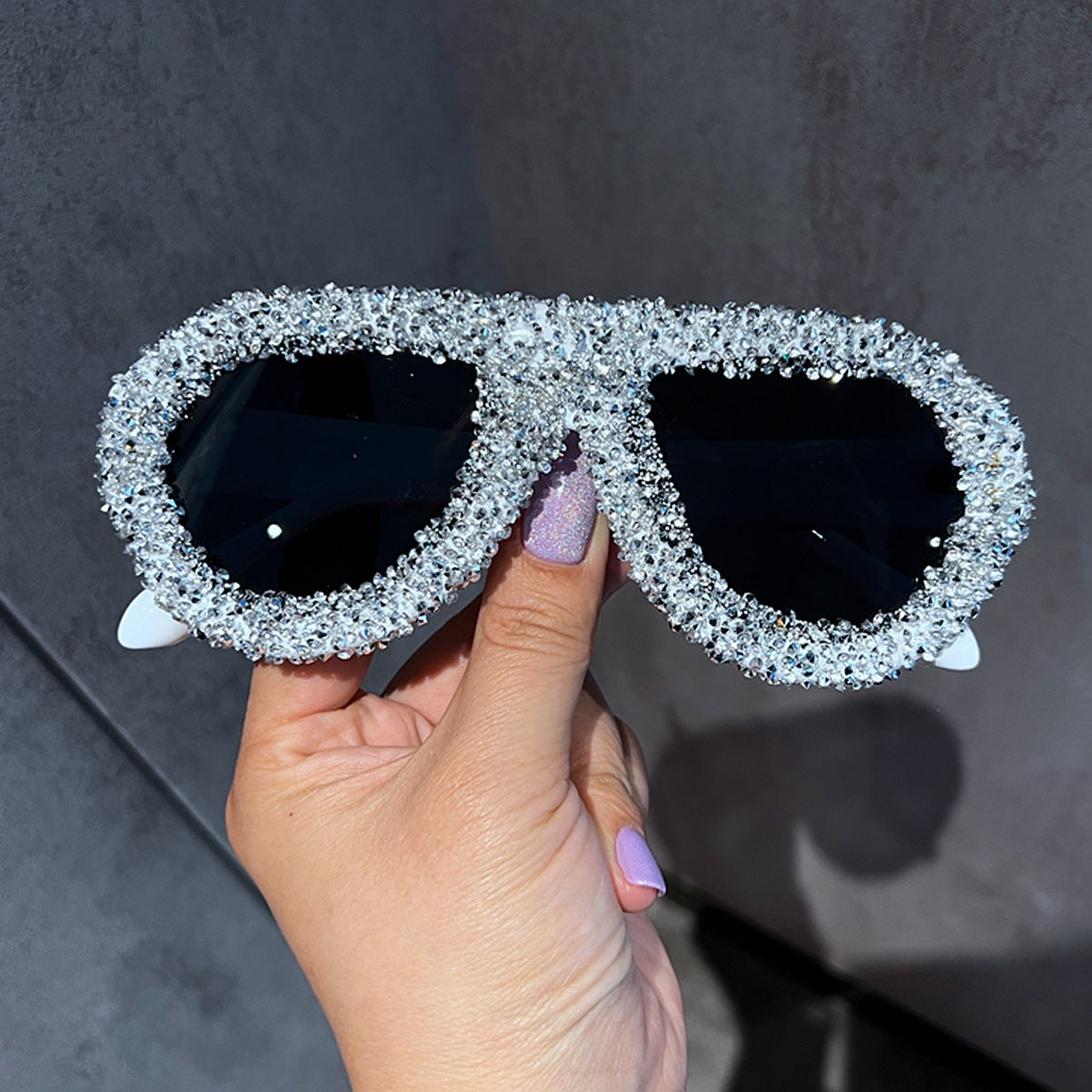 Damen Sonnenbrille mit extravagantem Kristallbesatz Brehn