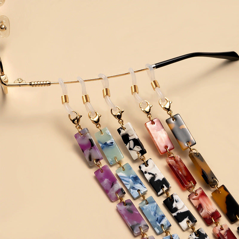 Chunky Abstract Pattern Eyewear Chain Brehn