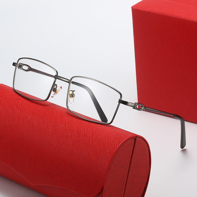 Damen elegante Halbrahmenbrille mit feinem Metallgestell Brehn
