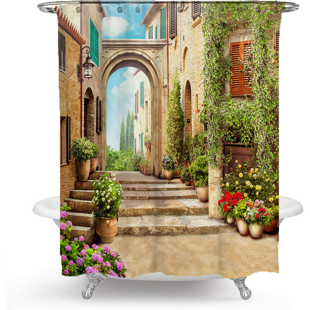 Floral Lane-inspirierte Duschvorhang Brehn