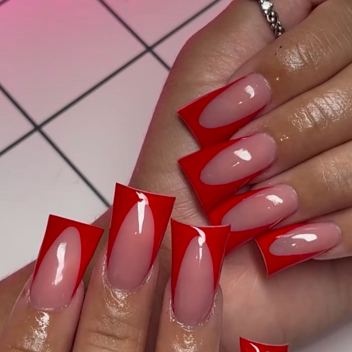 Quadratische Spitze Acryl-Nagelerweiterungen Brehn