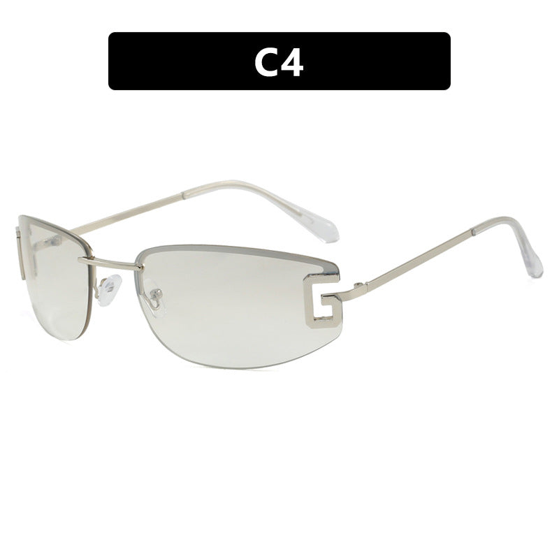 Damen futuristische Sonnenbrille mit sportlichem Design und UV-Schutz Brehn