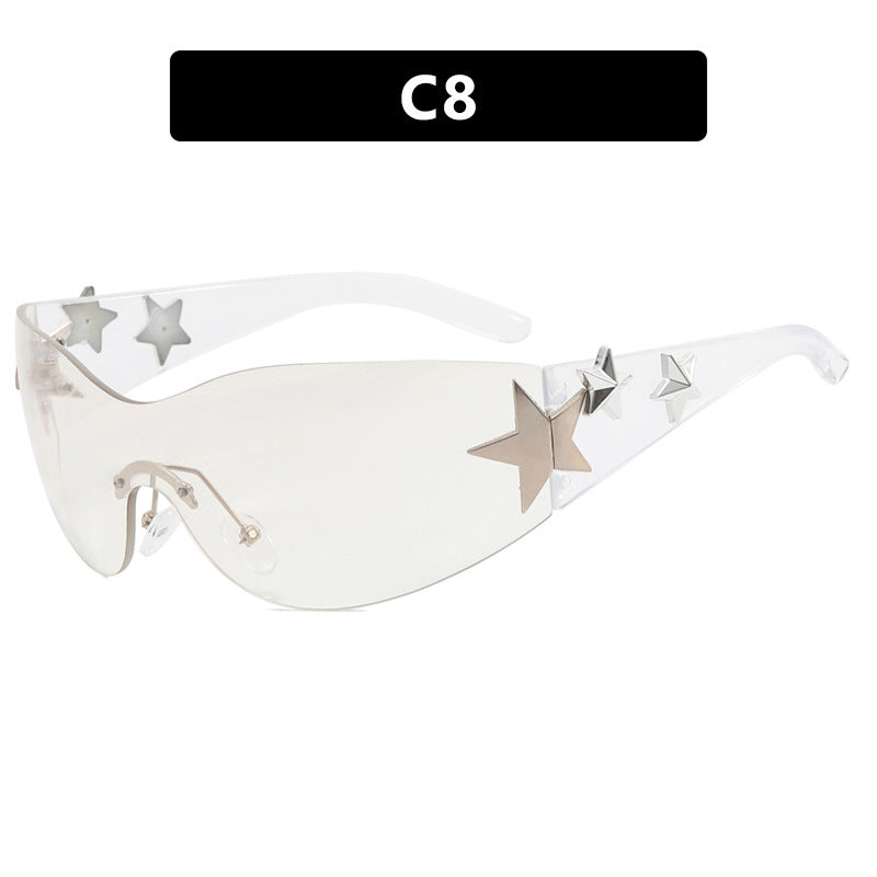 Damen trendige Sonnenbrille mit einzigartigem Sternen-Design Brehn
