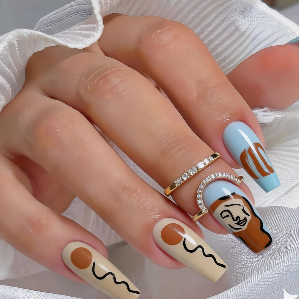 Kunstnägel Im Modernen Abstrakten Design Brehn