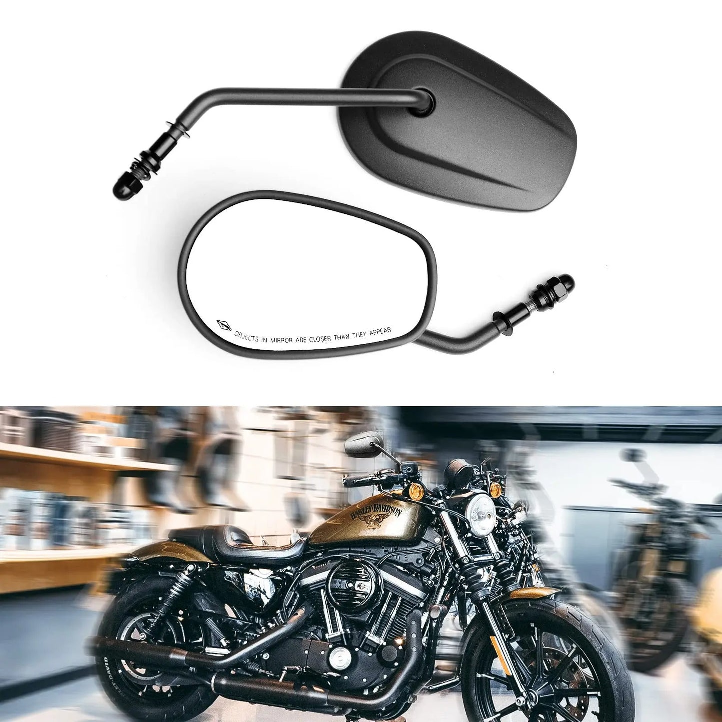 Verstellbare Motorrad Rückspiegel mit Hochwertigem Chromfinish Brehn