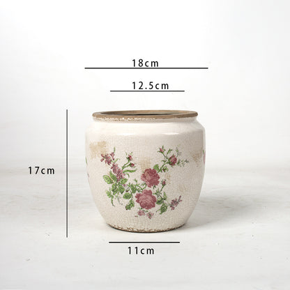Florale Keramik Pflanzschale Brehn