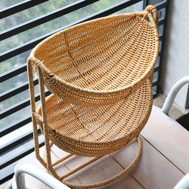 Damen Zweistufiger Rattankorb Brehn