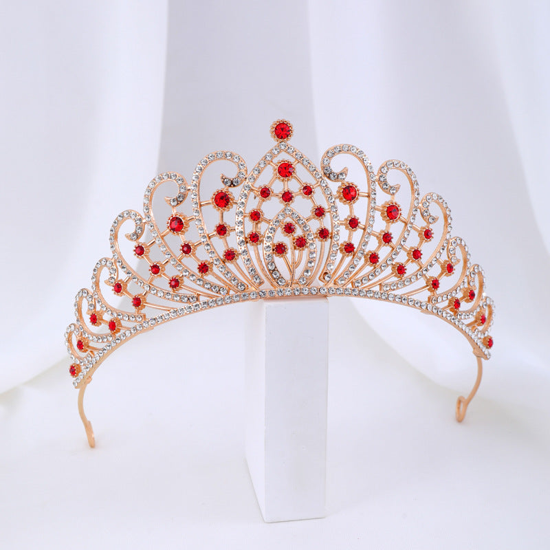 Damen Elegante Strass-Tiara mit floralen Details Brehn