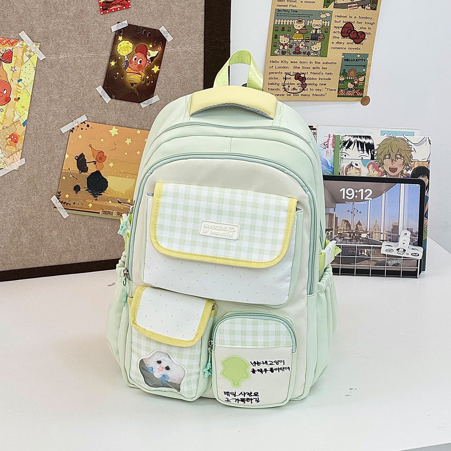 Mehrfachfach süßer Charakter Schulrucksack