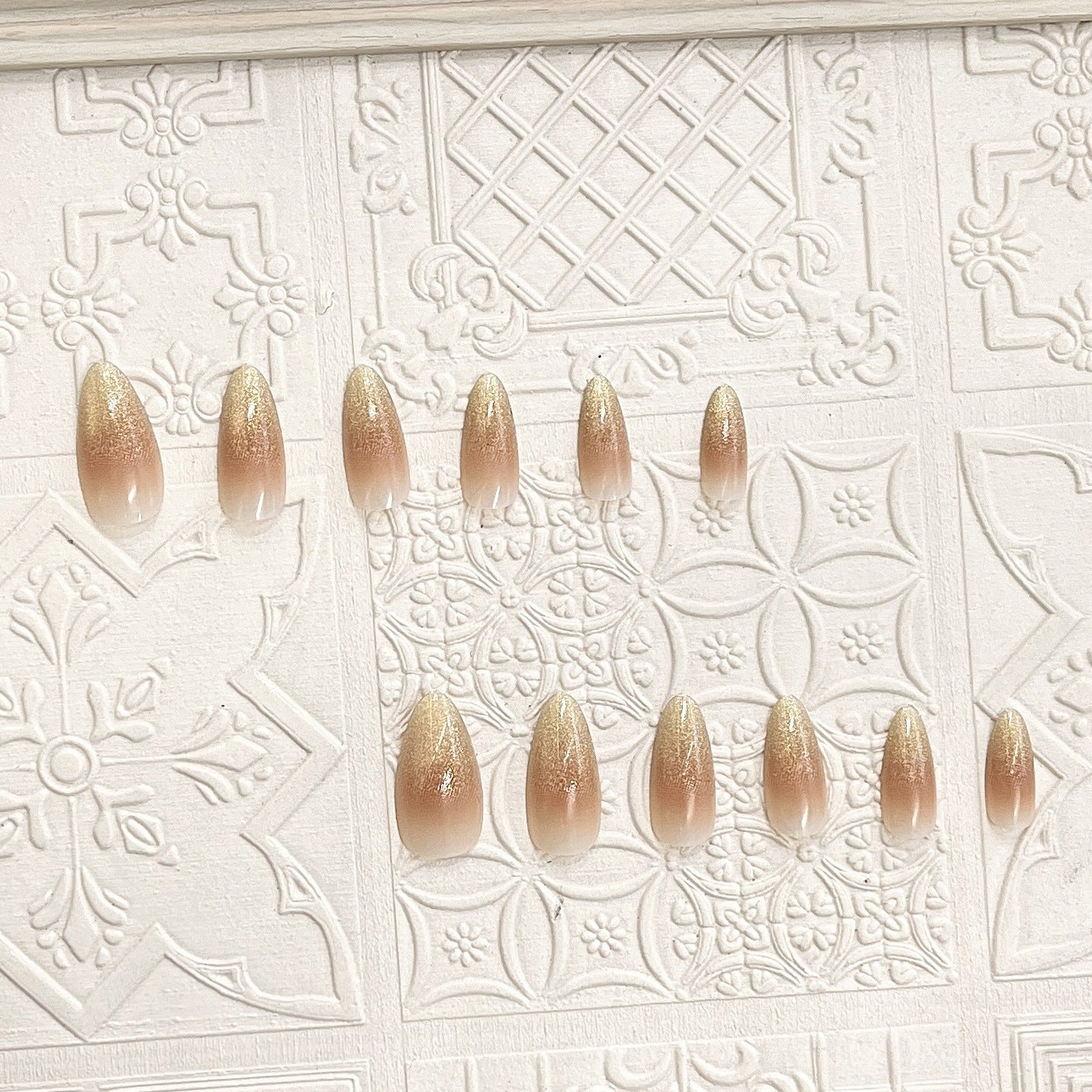 Premium Glitter Ombre Press-On Nails Brehn