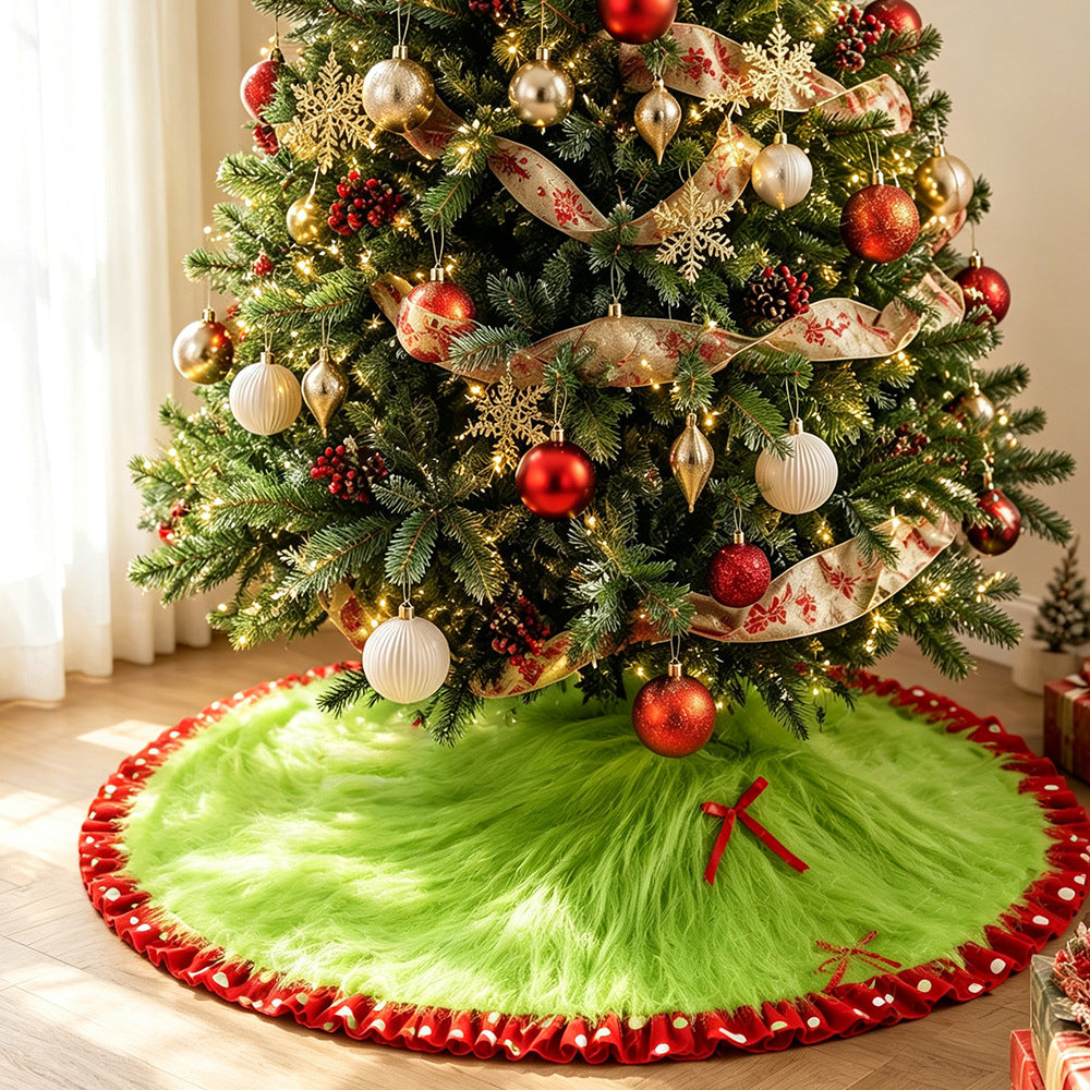 Luxuriöser Kunstpelz Weihnachtsbaumrock