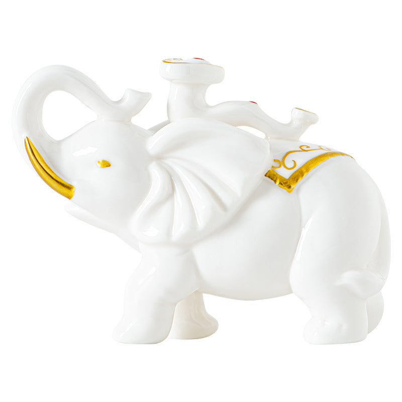Elegante Elefantenfigur aus hochwertiger Keramik Brehn