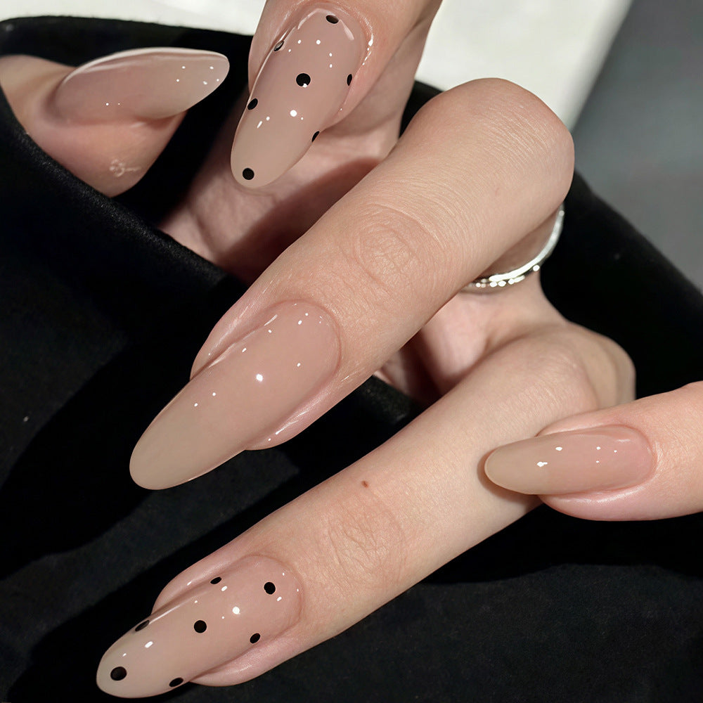 Elegante Lange Mandel Press-On Nagelkunst Brehn