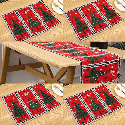 Festliche Tischdecke mit Weihnachtsbaum-Motiv Brehn