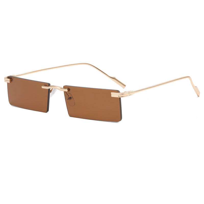 Damen Modische Rechteck-Sonnenbrille mit elegantem Metallrahmen Brehn