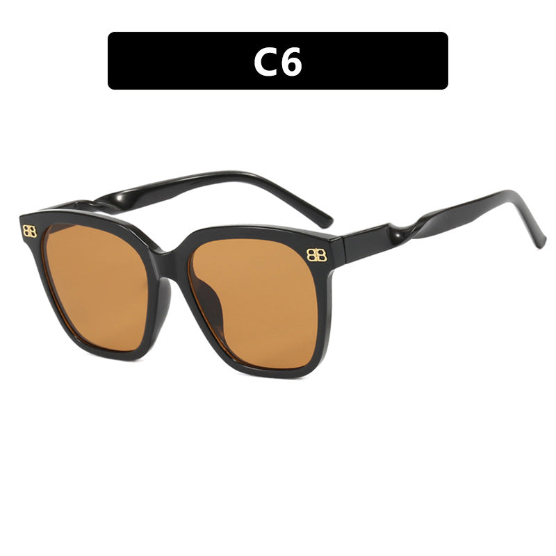Damen quadratische Sonnenbrille mit eleganter Rahmenstruktur und UV-Schutz Brehn