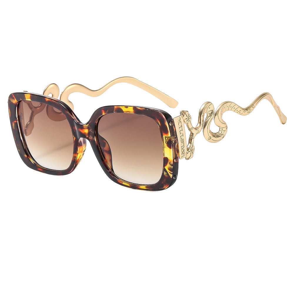 Damen extravagante Designer-Sonnenbrille mit luxuriösem Schlangenrahmen Brehn