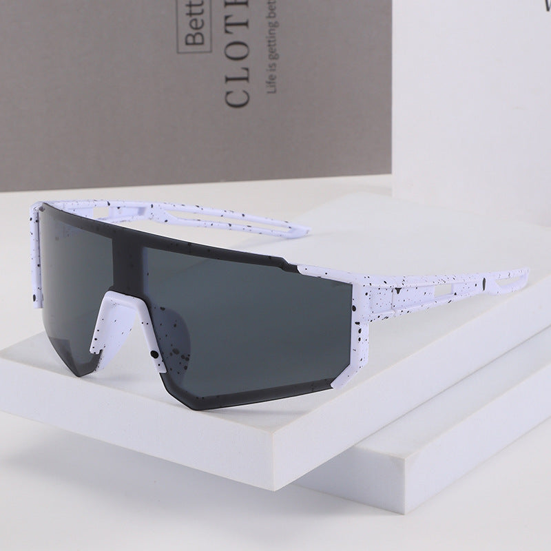 Herren Futuristische Übergroße Schild Sonnenbrille Brehn