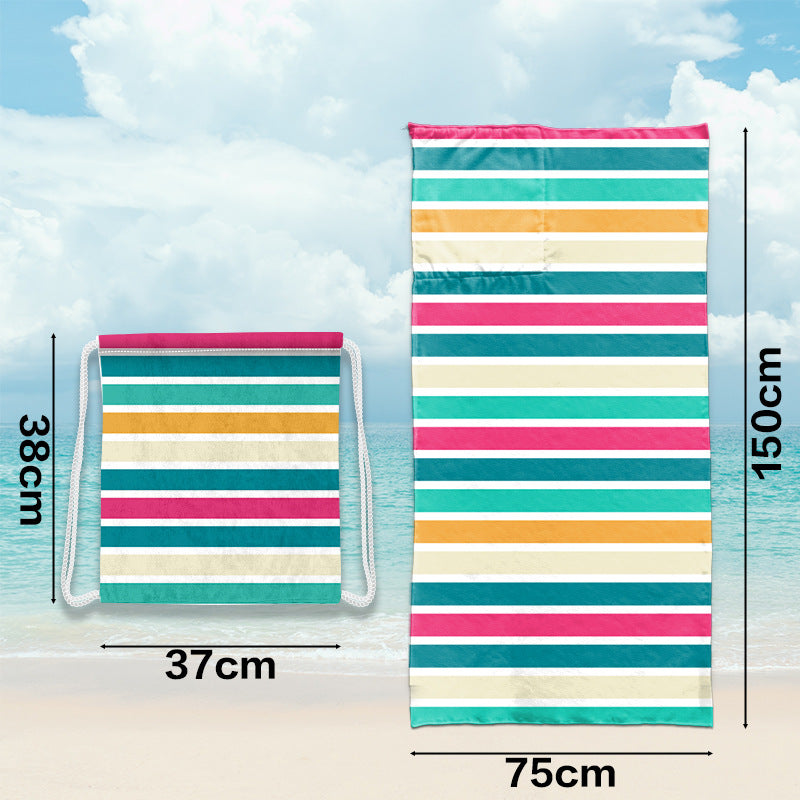 Multifunktionale Strandtasche mit integriertem Handtuch Brehn