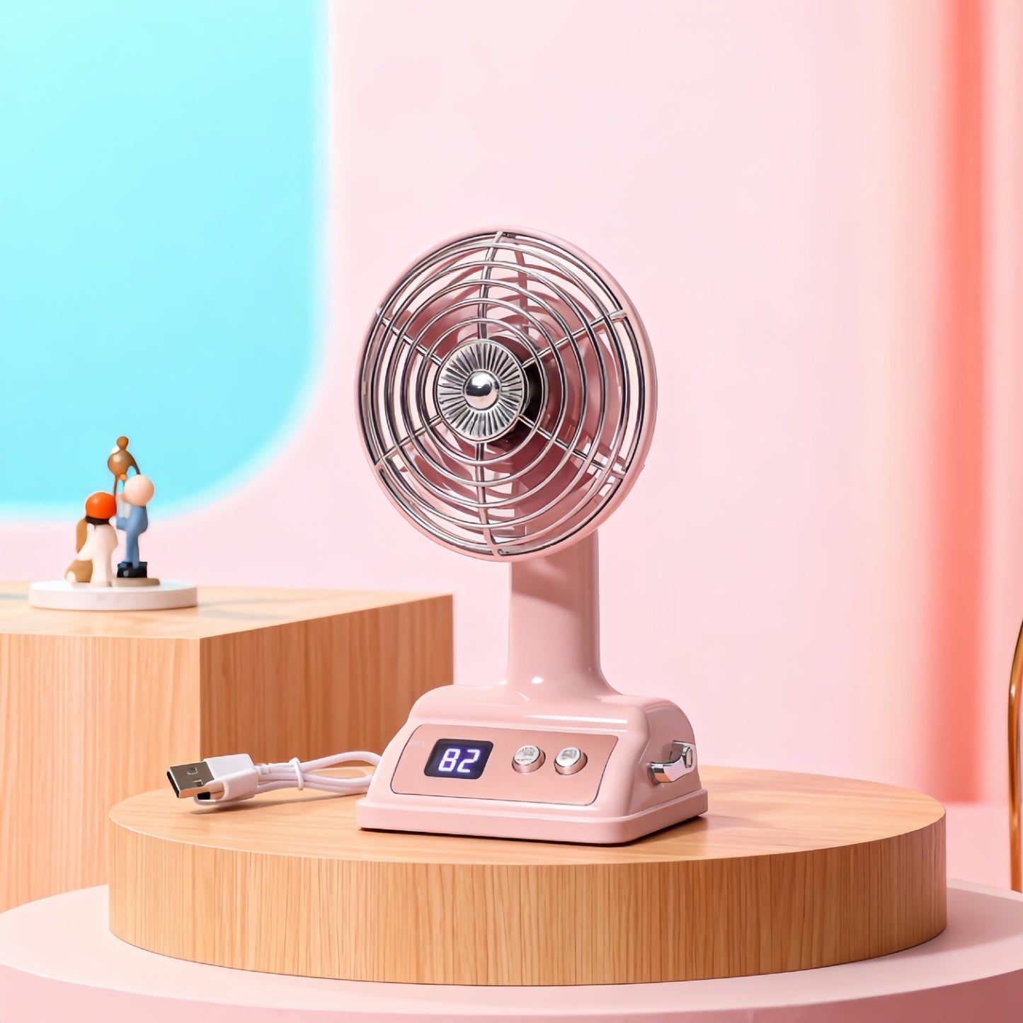 Frauen tragbarer Tischventilator mit digitaler Steuerung Brehn