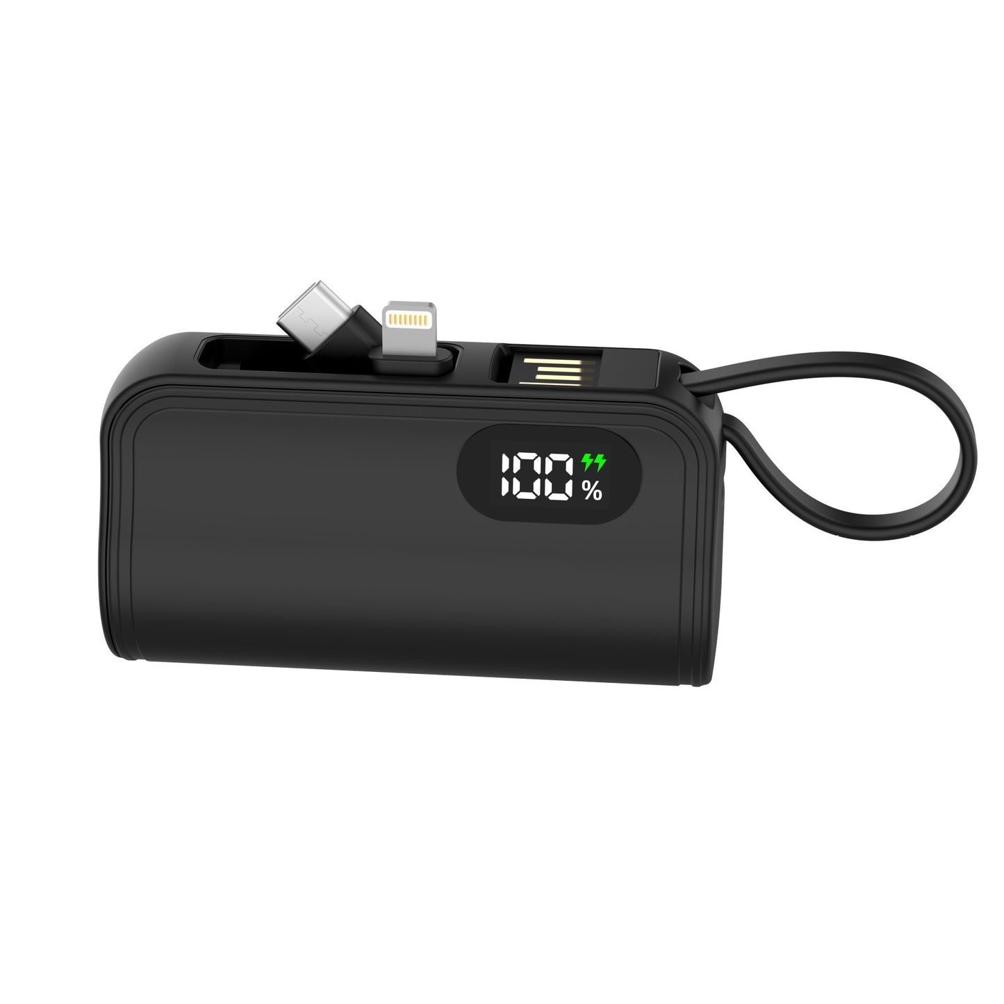 Powerbank mit Integriertem Ladekabel und Digitaler Anzeige Brehn