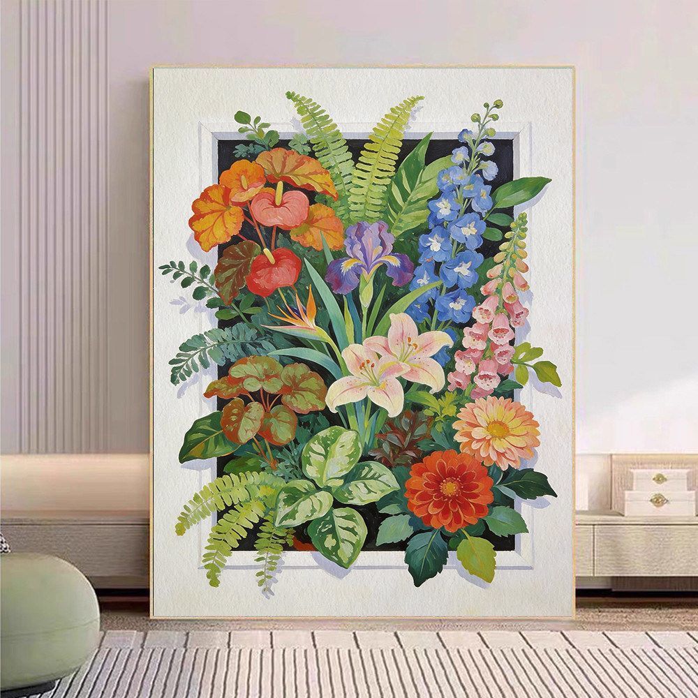 Floral Botanische Leinwand Kunstdruck Brehn