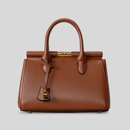 Strukturierte Leder-Handtasche