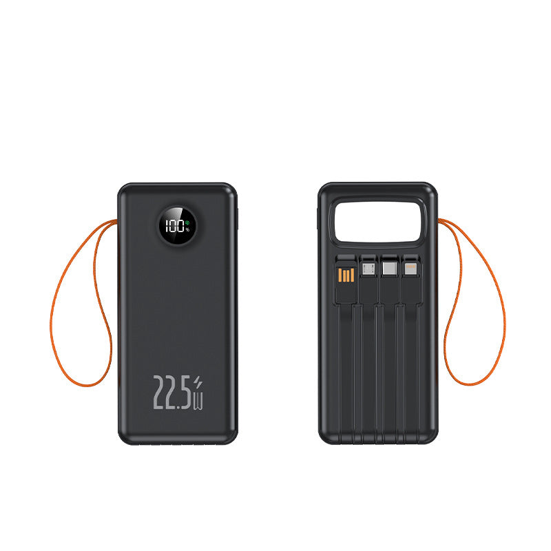 Tragbare Powerbank mit Integriertem Kabelmanagement und Lcd-Anzeige Brehn