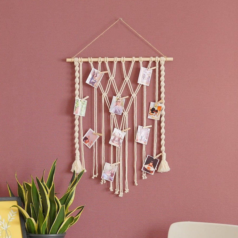 Makramee Wandbehang mit eleganten Fransen und künstlerischem Design